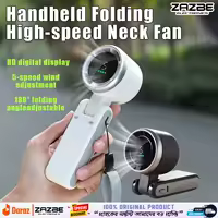 Turbo Fan Handheld Rechargeable, Portable, USB Rechargeable, Foldable Hanging Neck, 3600mAh